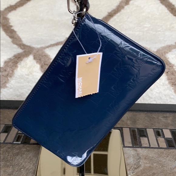 MICHAEL KORS JET SET ITEM LG GUSSET WRISTLET Navy - Picture 9 of 16